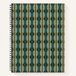 Elegante Herfst blad Abstracte kunst, gestreept pa Notitieboek