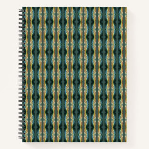 Elegante Herfst blad Abstracte kunst, gestreept pa Notitieboek