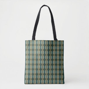 Elegante Herfst blad Abstracte kunst, gestreept pa Tote Bag
