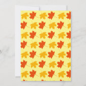 Elegante herfst bladeren geel herfst bloemenbruilo kaart (Achterkant)