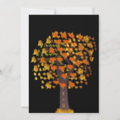 Elegante herfst bladeren gesneden boom chique zwar save the date (Achterkant)