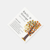 Elegante herfst bladeren gesneden boom romantische servet (Hoek)