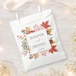 Elegante herfst bladeren herfst bruiloft bedankzakje