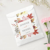 Elegante herfst bladeren herfst bruiloft bedankzakje (Gezegeld)