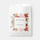 Elegante herfst bladeren herfst bruiloft bedankzakje (Voorkant)