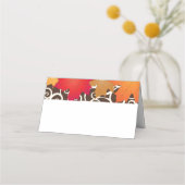 Elegante herfst bladeren herfst bruiloft plaatskaartje (Achterkant)