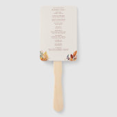Elegante herfst bladeren herfst bruiloft programma handwaaier (Achterkant)