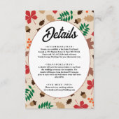 Elegante herfst bladeren herfst moderne bloemige b informatiekaartje (Voorkant)