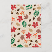 Elegante herfst bladeren herfst moderne bloemige b informatiekaartje (Achterkant)