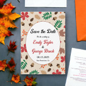 Elegante herfst bladeren herfst moderne bloemige b save the date
