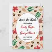 Elegante herfst bladeren herfst moderne bloemige b save the date (Voorkant)