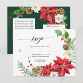 Elegante herfst bloem boeket burgundy blozende blo feestdagenkaart (Voorkant / Achterkant)