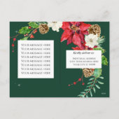 Elegante herfst bloem boeket burgundy blozende blo feestdagenkaart (Achterkant)