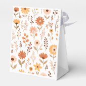 Elegante herfst bloem bruidsdouche bedankdoosjes (Achterkant)