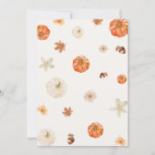 Elegante herfst bloem bruidsdouche kaart (Achterkant)