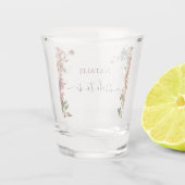 Elegante herfst bloem bruidsfeest shot glas (Achterkant)