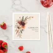 Elegante herfst bloem bruiloft borrel servet (Insitu)