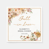 Elegante herfst bloem pompoen bruids douche verjaa servet (Voorkant)