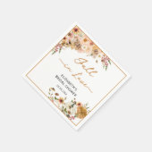 Elegante herfst bloem pompoen bruids douche verjaa servet (Hoek)