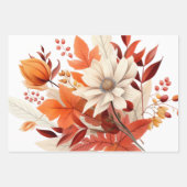 Elegante herfst bloemblaadjes baby shower inpakpapier vel (Voorkant 2)