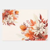 Elegante herfst bloemblaadjes baby shower inpakpapier vel (Voorkant)