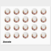 Elegante Herfst Bloemboog Sticker (Vel)