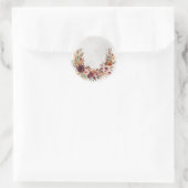 Elegante Herfst Bloemboog Sticker (Tas)