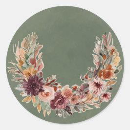 Elegante Herfst Bloemboog Sticker