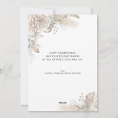 Elegante Herfst Bloemen 3 Foto Thanksgiving Feestdagenkaart (Achterkant)