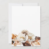 Elegante Herfst Bloemen 80ste Verjaardagsfeest Kaart (Achterkant)