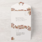 Elegante herfst bloemen alles in één bruiloft uitn all in one uitnodiging (Buitenkant)