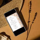 Elegante herfst Bloemen Border bruiloft uitnodigin Kaart