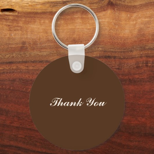 Elegante Herfst bloemen bruiloft dank u Sleutelhanger (Achterkant)