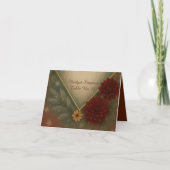 Elegante herfst bloemen bruiloft gastenkaart bedankkaart (Voorkant)