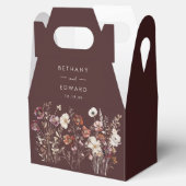 Elegante Herfst Bloemen Bruin bruiloft Bedankdoosjes (Geopend)