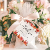 Elegante herfst bloemen dank u bruiloft bedankjes labels