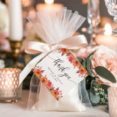 Elegante herfst bloemen dank u bruiloft bedankjes labels