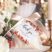 Elegante herfst bloemen dank u bruiloft bedankjes labels