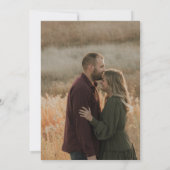 Elegante Herfst Bloemen Foto Huwelijksuitnodiging Kaart (Achterkant)