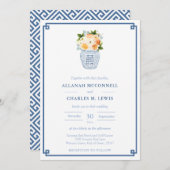 Elegante herfst bloemen Ginger Jar bruiloft Kaart (Voorkant / Achterkant)