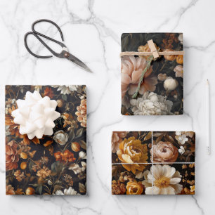 Elegante Herfst Bloemen Herfst Botanicals Inpakpapier Vel