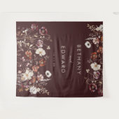 Elegante Herfst Bloemen Huwelijk Achtergrond Wandkleed (Voorkant (horizontaal))