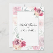 Elegante Herfst Bloemen Lijst Islamitisch Moslim B Kaart (Achterkant)