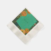 Elegante herfst bloemen monogram bruiloft servet (Hoek)