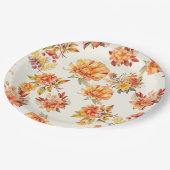 Elegante herfst bloemen papieren bordje (Gekanteld)