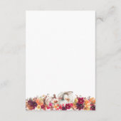 Elegante Herfst Bloemen Pompoen bruiloft Details Informatiekaartje (Achterkant)