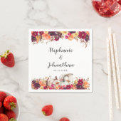 Elegante Herfst Bloemen Pompoen bruiloft Servet (Insitu)