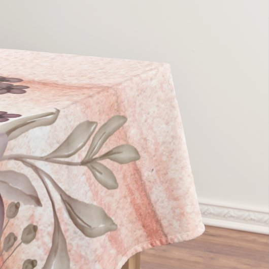 Elegante Herfst Bloemen Pompoen Neutrals Waterverf Tafelkleed (Voorbeeld)