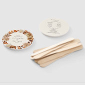 Elegante herfst bloemenaarde tonen bruiloft progra handwaaier (Niet-gemonteerd)