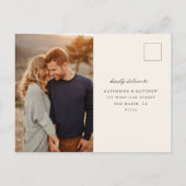 Elegante herfst bloemenbruiloft foto RSVP Briefkaa Briefkaart (Achterkant)